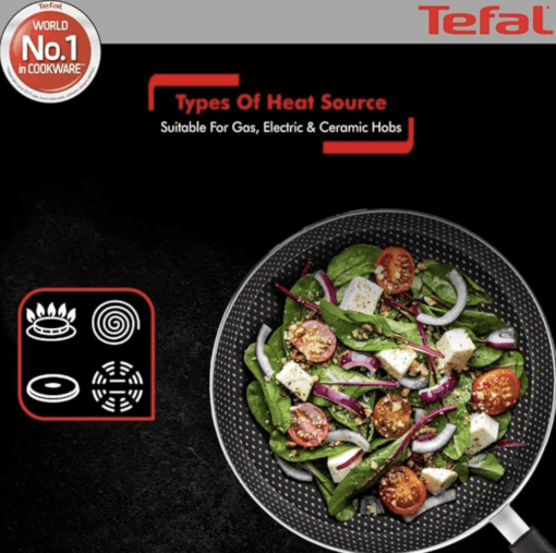 Tefal Simply Chef Non-Stick Aluminium Flat Tawa, 26cm (Rio Red) - Image 2